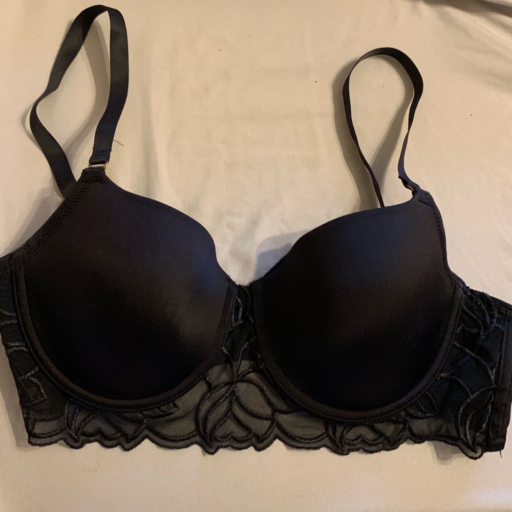 Natori black lace bra, 34B
